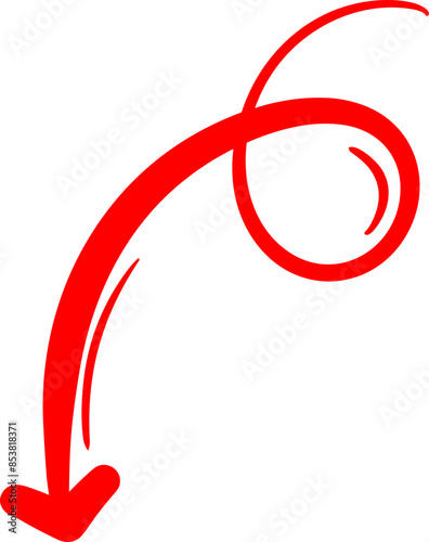 Handmade doodle arrow