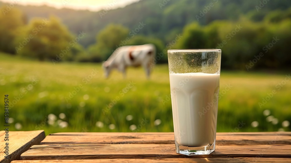 A cup of milk. selective focus. Generative AI, A cup of milk. selective focus. Generative AI,