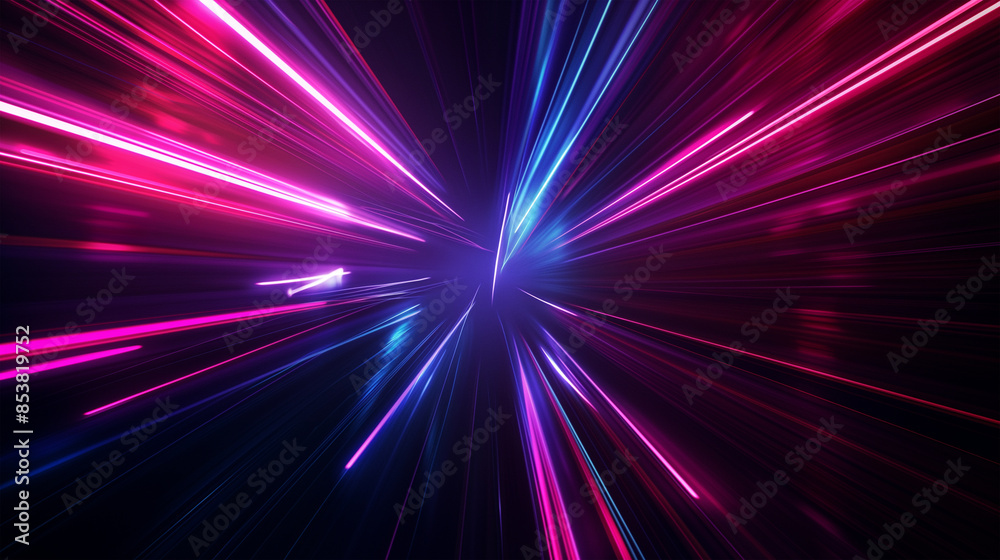 Obraz premium The neon lines and rays background, Illustration