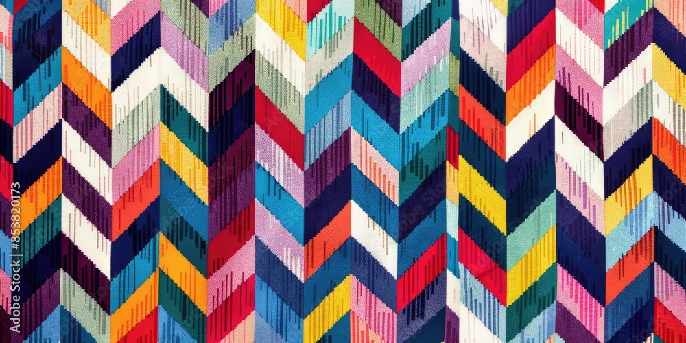 a image of a colorful abstract pattern of chevrons a image of a colorful abstract pattern of chevrons