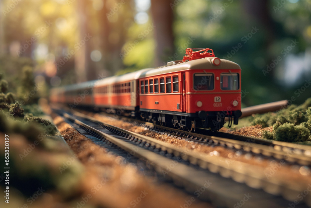 Obraz premium close up of model train