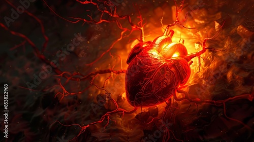 Myocardial infarction MI, colloquially known as heart attack, is caused by decreased or complete cessation of blood flow to a portion of the myocardium.