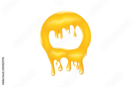 Dripping honey like design element.