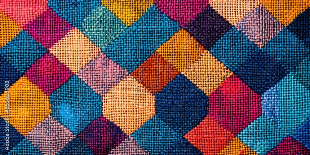 Dynamic Hexagonal Pattern in Bold Colors Dynamic Hexagonal Pattern in Bold Colors