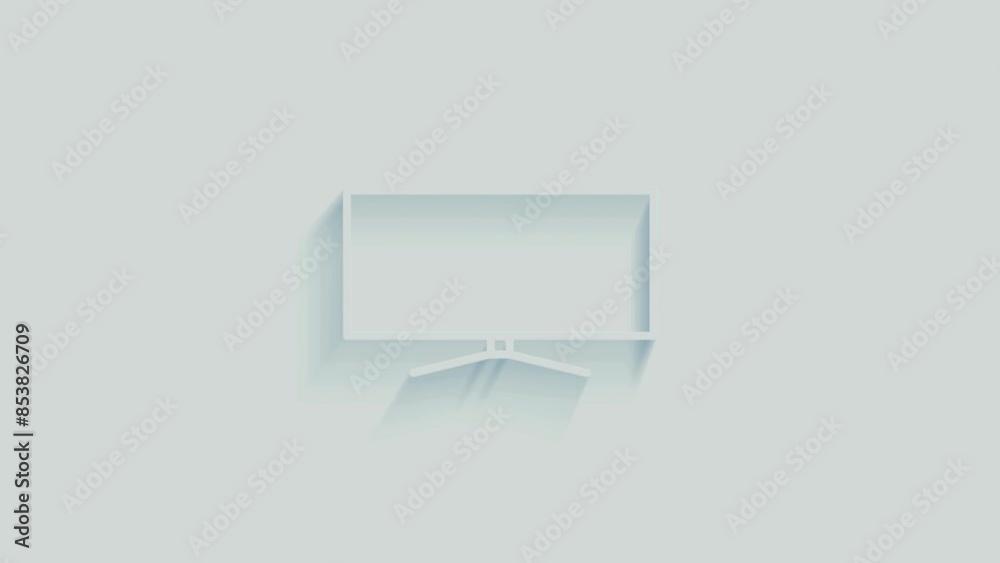 Technology 3D shadow icon on white background. Information.
