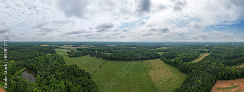 Early summer in rural South C arolina lowlands from above