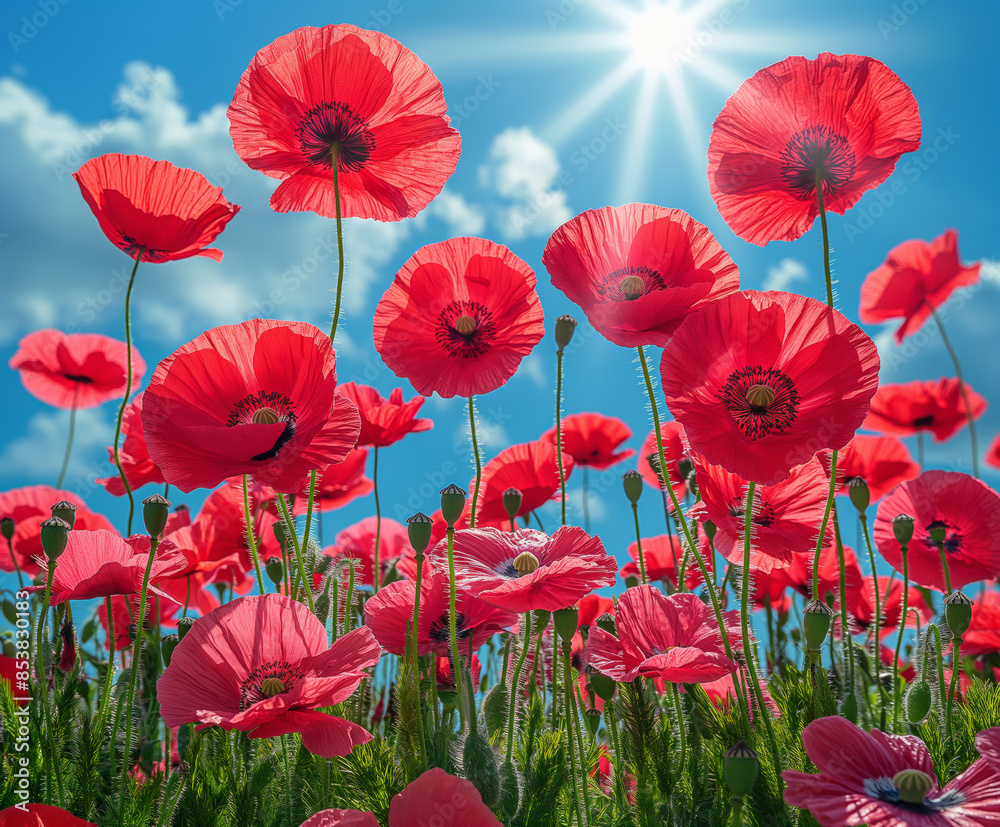 Obraz premium Rote Mohnblumen