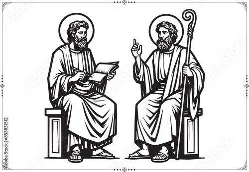 Saint Paul and Saint Luke - Vector