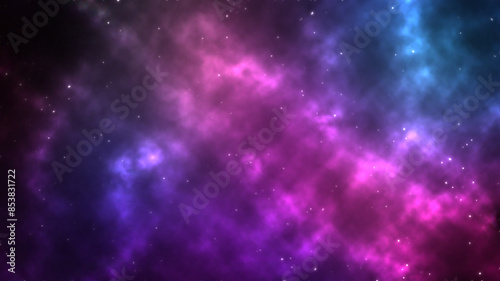 an astonishing combination of stars, nebulas, constellations in interstellar space, 3d illustration