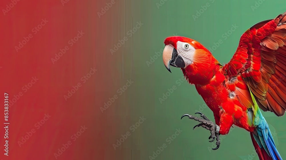 Fototapeta premium Vibrant Colorful Parrot Artwork Decorative