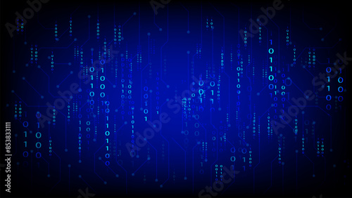 abstract background binary with a number digital for background hitech technology 