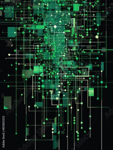 Futuristic Digital Circuit Board Design