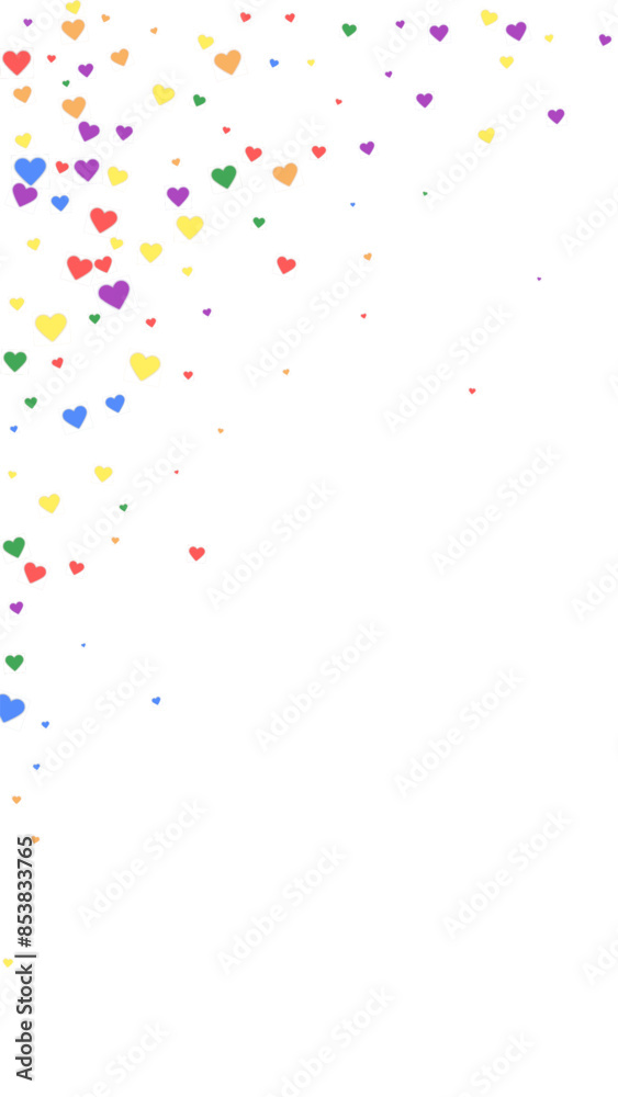 Rainbow colored scattered hearts. LGBT valentine Rainbow colored scattered hearts. LGBT valentine