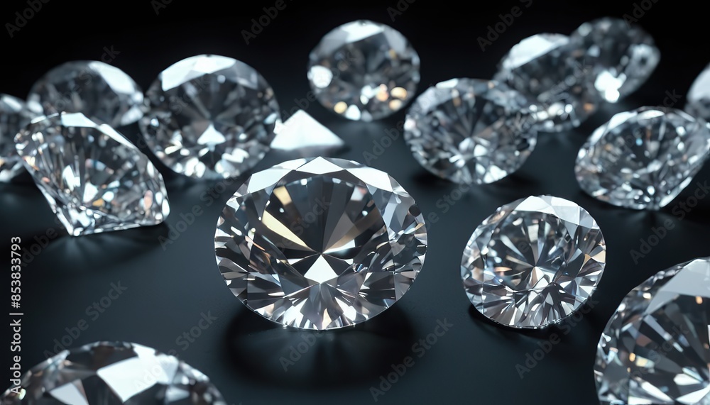 Realistic diamonds on black background
Realistic diamonds on black background