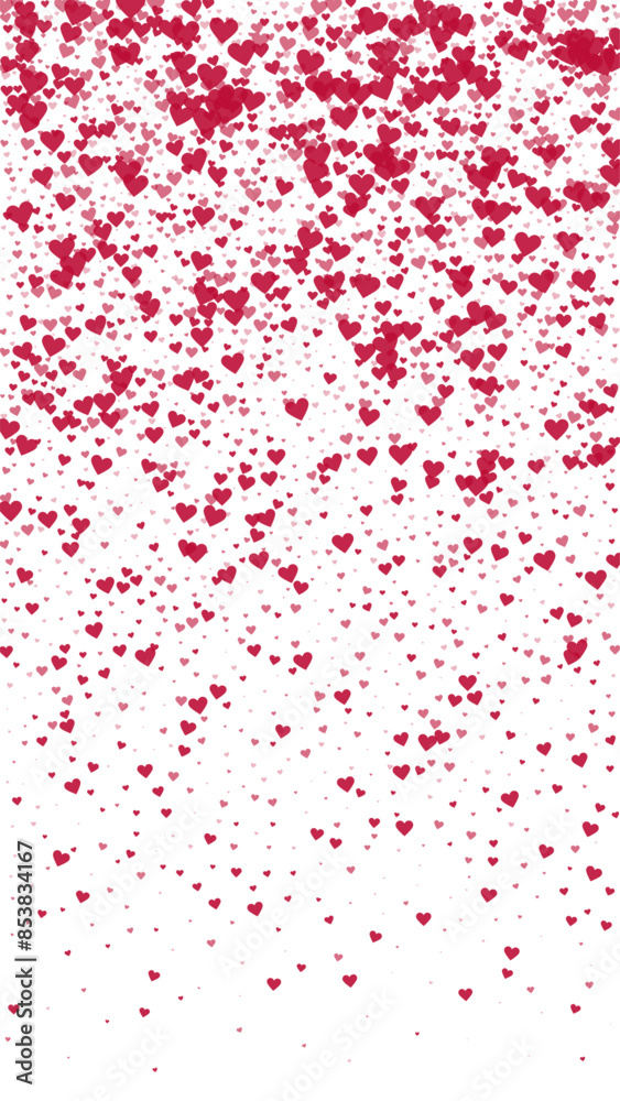 Red hearts scattered on white background. Red hearts scattered on white background.
