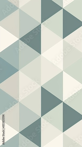 Minimalist Illusion Geometric Pattern Wallpaper in Soft Colors for Contemporary Decor and Design Elements