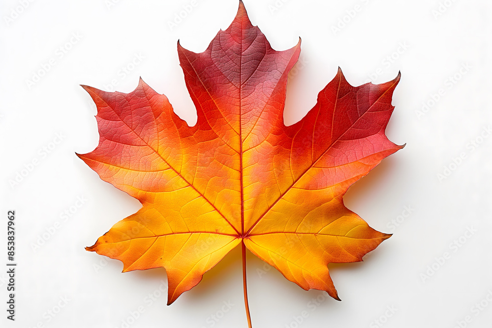 Detailed Autumn Meaple Leaf Isolated on White Background Detailed Autumn Meaple Leaf Isolated on White Background
