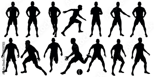 a silhouette of football players