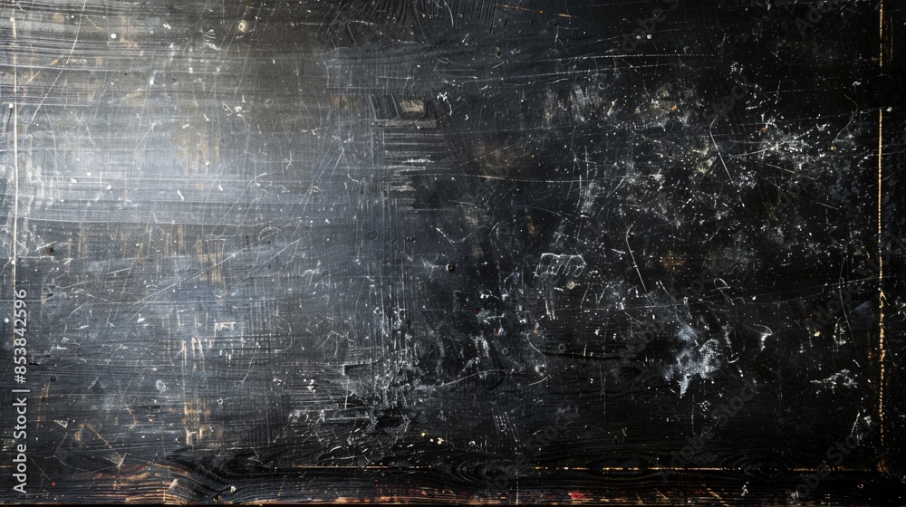Naklejka premium Close-up black board on black background