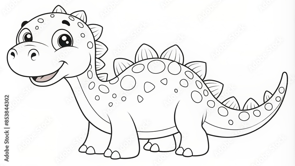 Line Drawing of Dinosaur. Coloring Dinosaur. Children's coloring books. Line Drawing of Dinosaur. Coloring Dinosaur. Children's coloring books.