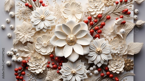 christmas decoration on the wall