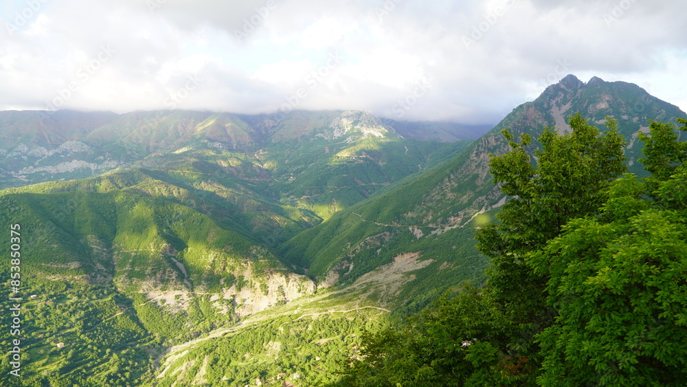 Fototapeta premium landscape with clouds Albania mountains