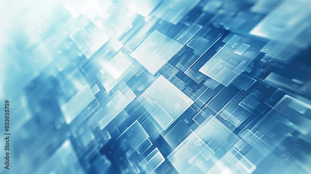 Abstract futuristic blue and white square shapes pattern background suitable for technology themes. Abstract futuristic blue and white square shapes pattern background suitable for technology themes.