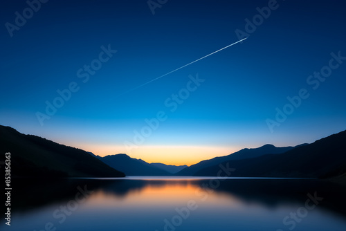 Zodiacal light glowing softly in a dark sky reserve, background with empty space for text 
