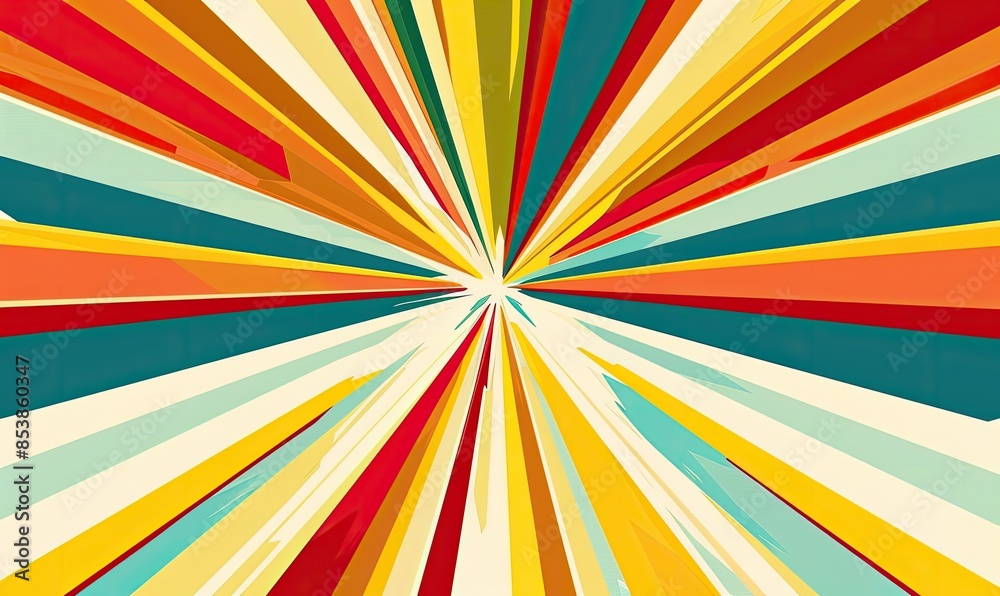 Vibrant abstract geometric background with colorful radial lines forming a dynamic burst pattern. Perfect for modern graphic design projects. Vibrant abstract geometric background with colorful radial lines forming a dynamic burst pattern. Perfect for modern graphic design projects.