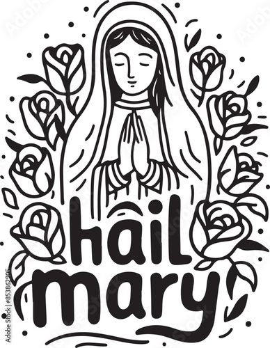Hail Mary Vector Illustration