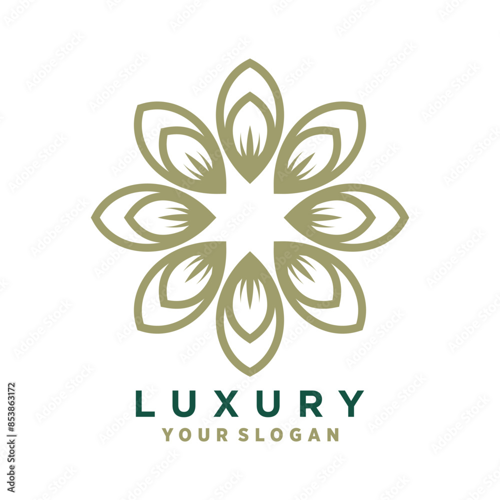 Luxury floral logo design. Beauty, fashion, salon Luxury floral logo design. Beauty, fashion, salon