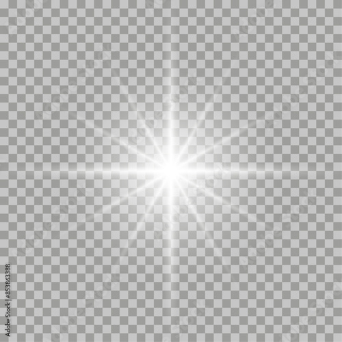 Vector transparent sunlight special lens flare light effect. PNG. Vector illustration.