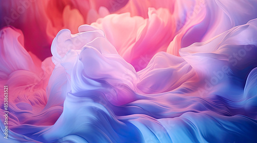 Colorful abstract floral background with soft, blurred petals in shades of pink, purple, and blue