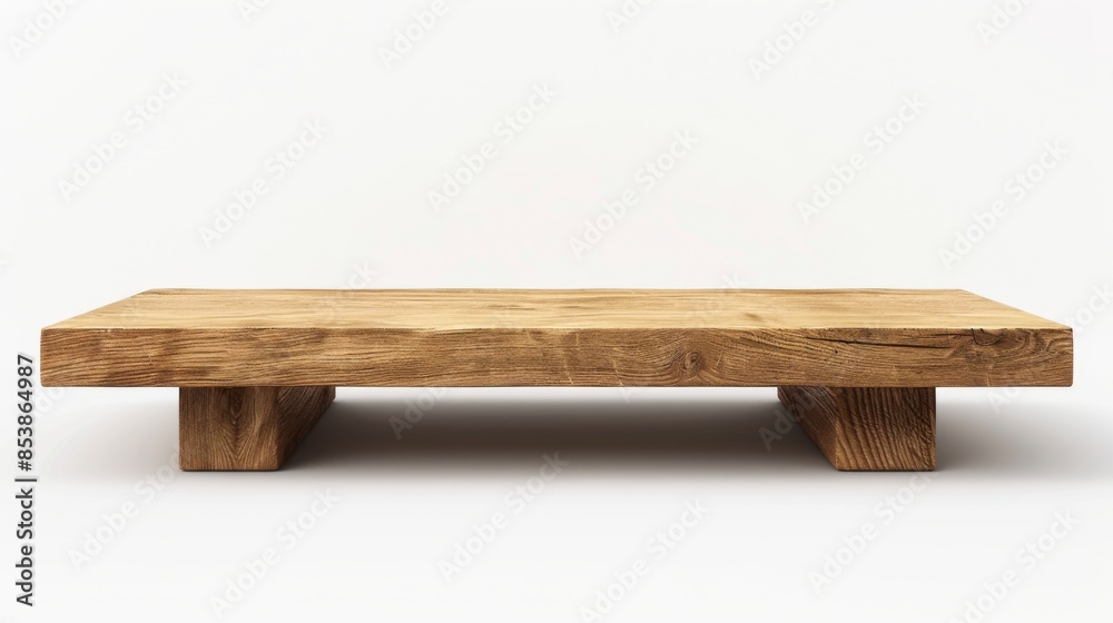 A wooden table with no items on it A wooden table with no items on it