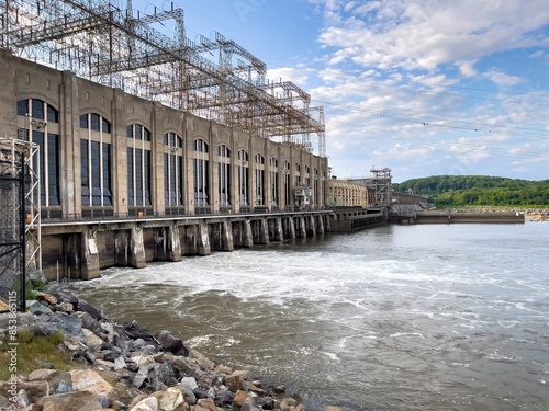 The Conowingo Dam is a large hydroelectric dam that spans the lower Susquehanna River near the town of Conowingo, Maryland.