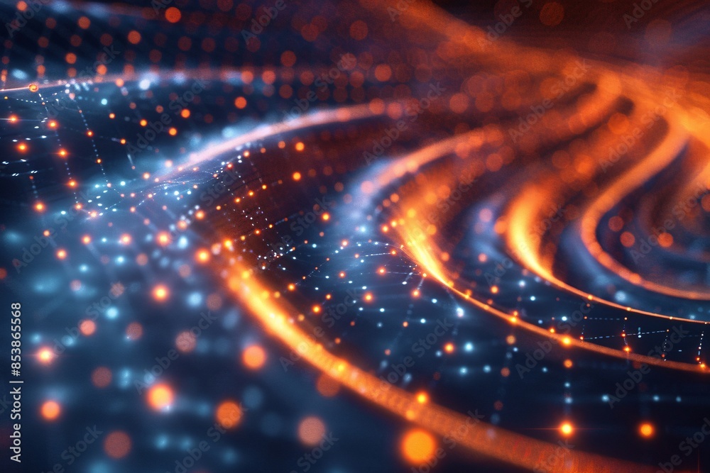 Intense spiral pattern with numerous dots Intense spiral pattern with numerous dots
