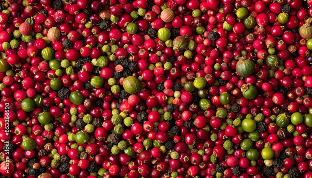 Photograph from above of pink pepper seed spices, just seeds Photograph from above of pink pepper seed spices, just seeds