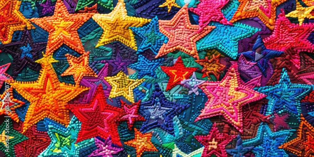 Dynamic and Bright Abstract Starry Composition Dynamic and Bright Abstract Starry Composition