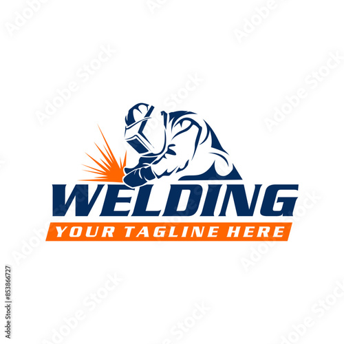 welder logo vector design template