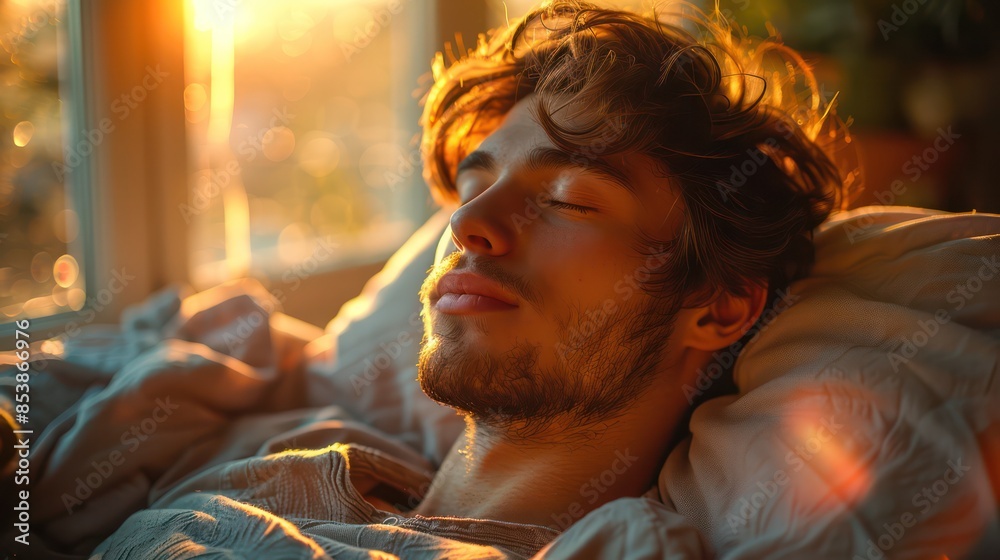 A Men feel relaxed and satisfied after a good night's sleep. This indicates balanced serotonin levels. A Men feel relaxed and satisfied after a good night's sleep. This indicates balanced serotonin levels.
