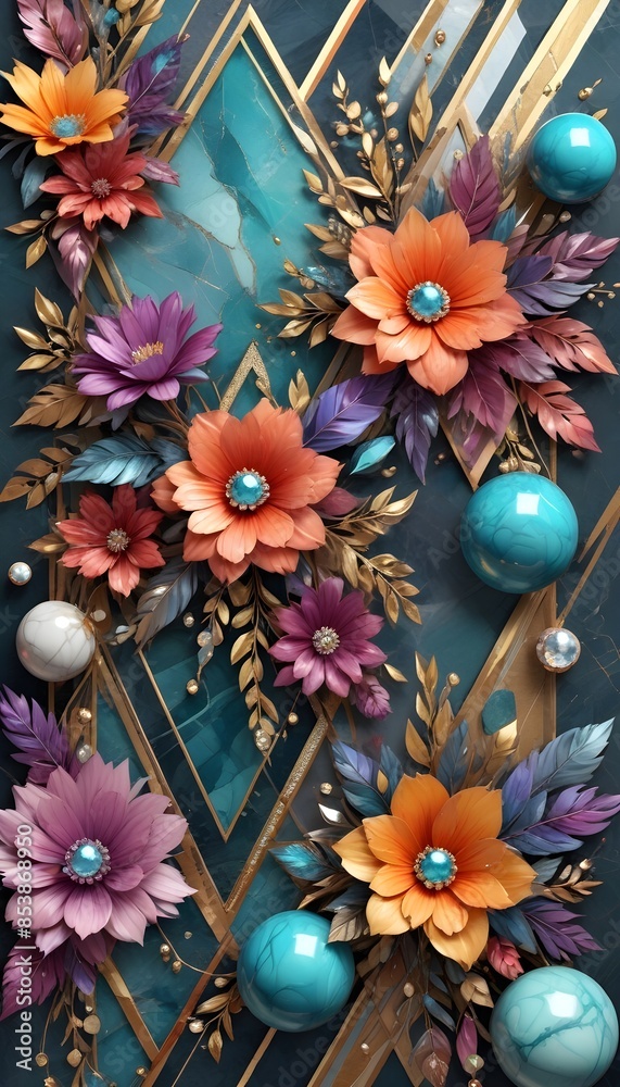 3d digital floral background wallpaper pattern 3d digital floral background wallpaper pattern