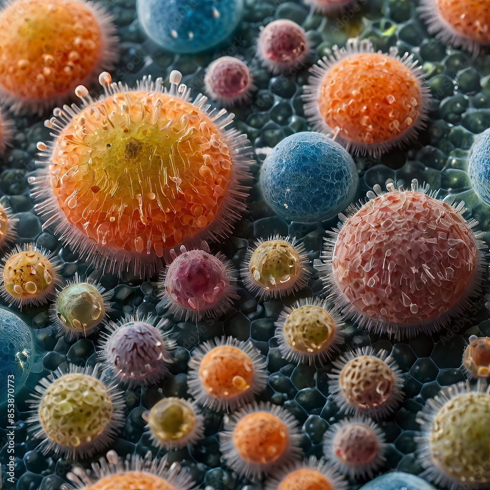 Close-up of cells and organisms Close-up of cells and organisms