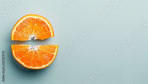 Tangerine or clementine with green leaf isolated on white background with full depth of field. Top view. Flat lay. Tangerine and tangerines cut in half and whole on a white background, photo
