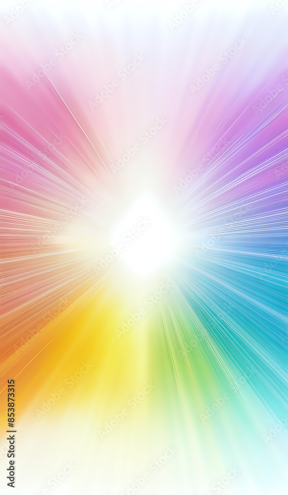 Obraz premium Rainbow and white grainy noised empty space gradient background