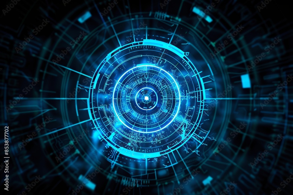 The 3D digital HUD element is in motion. A nice 3D rendering for your futuristic project. The 3D digital HUD element is in motion. A nice 3D rendering for your futuristic project.