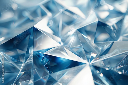 Close-up shiny blue diamonds bunch