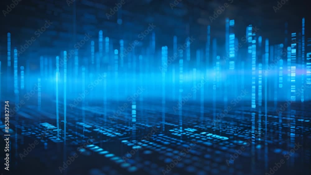 Cyberspace Connection: Blue Binary Code Screen Cyberspace Connection: Blue Binary Code Screen
