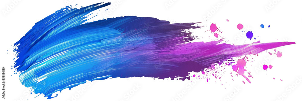 Abstract Colorful Brush Stroke Splash in Blue and Purple Vibrant Artistic Background Design for Posters, Cards, Digital Artwork