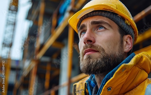  Portrait of a construction engineer on construction site.  © Denis