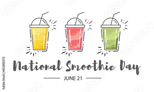National Smoothie Day, icon,  vector.